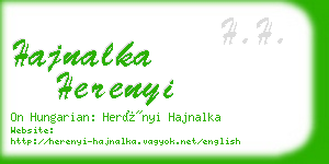 hajnalka herenyi business card